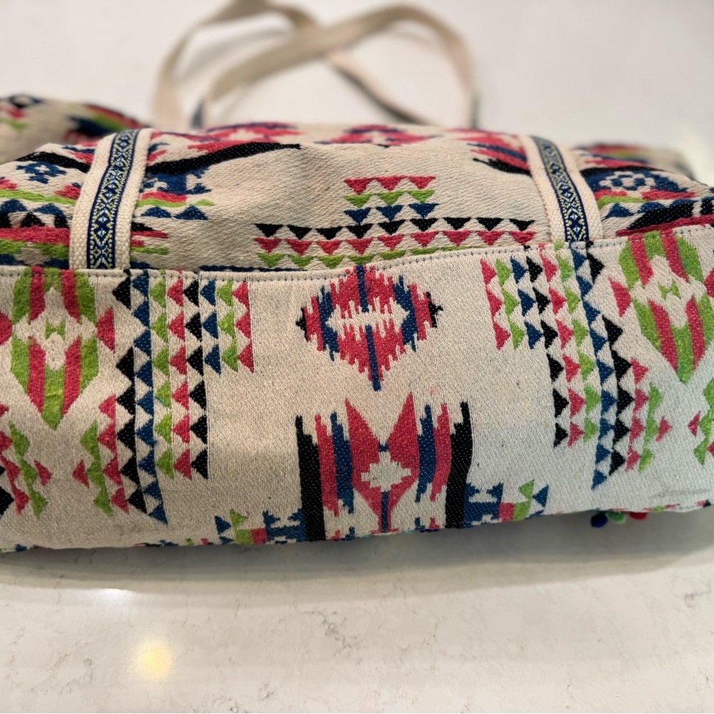America & Beyond Tribal Hand-Beaded Tote Bag - Picture 2 of 4
